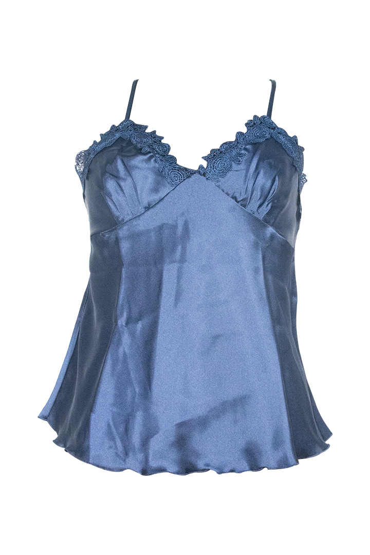 night gown blue satin for women
