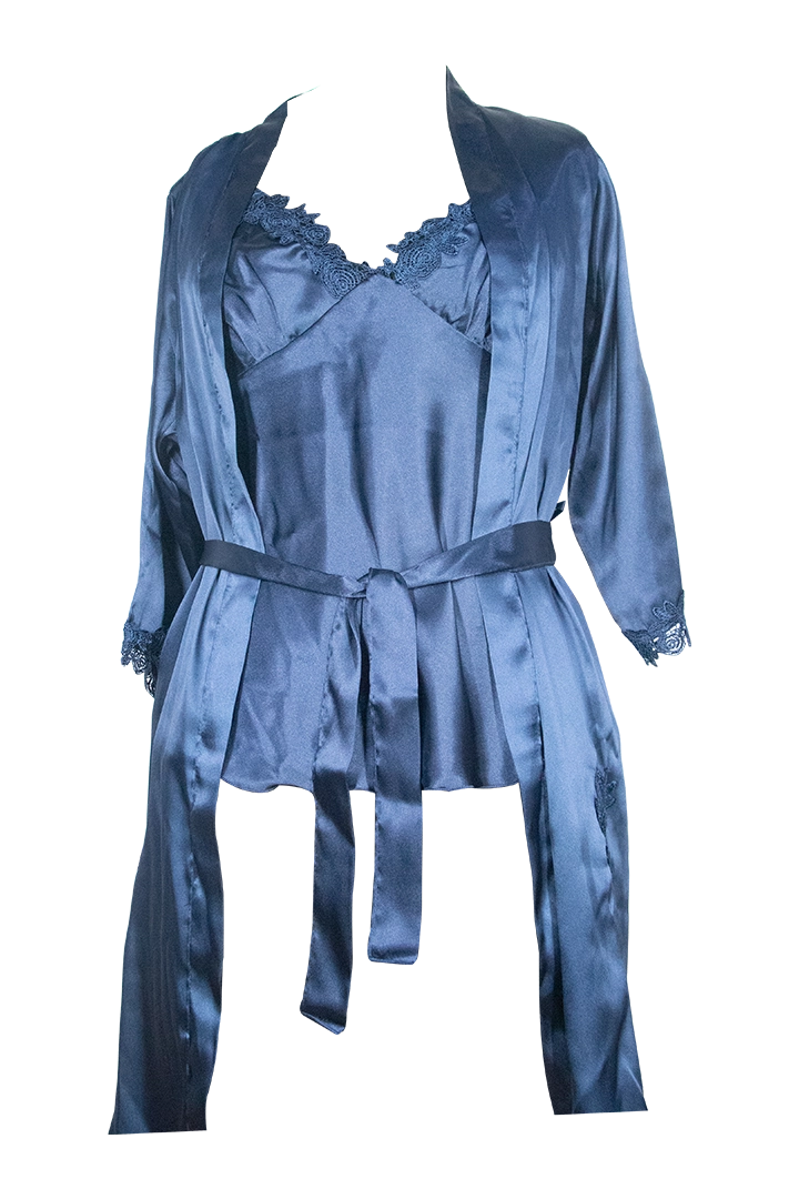 women satin night gown- 3 piece set