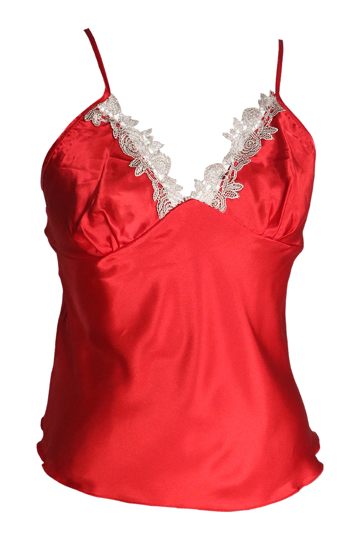 red night gown- 3 piece