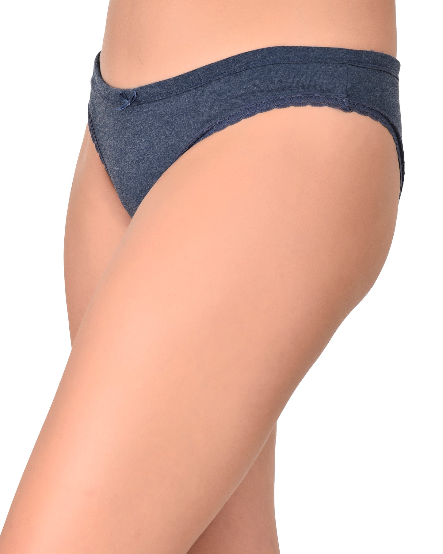 Women Blue Plain Low Rise Panty