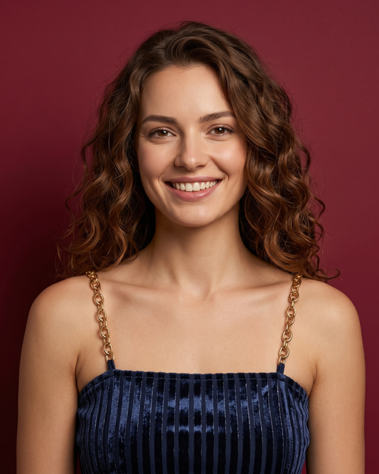 Adjustable Chain & Pearl Replacement Bra Straps for Women