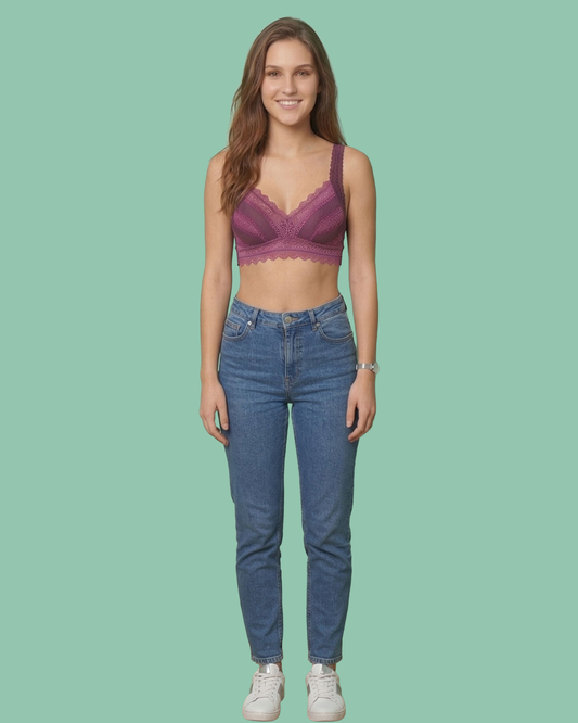 Women Lightly Padded Lace Bra