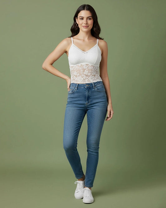 Women Full Coverage Lace Shapewear Cami Top