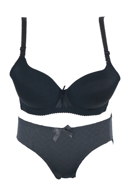 Diamond Pattern Padded Lingerie Set