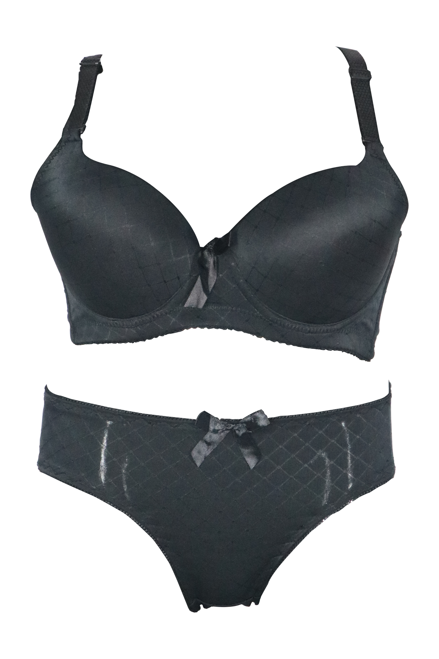 Embossed Padded Bra Panty Set