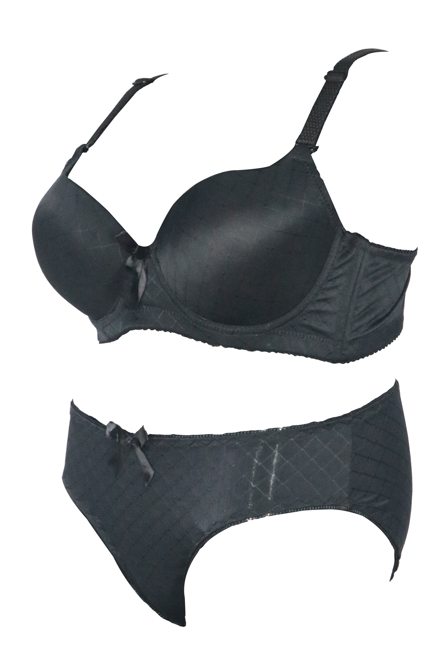 Embossed Padded Bra Panty Set