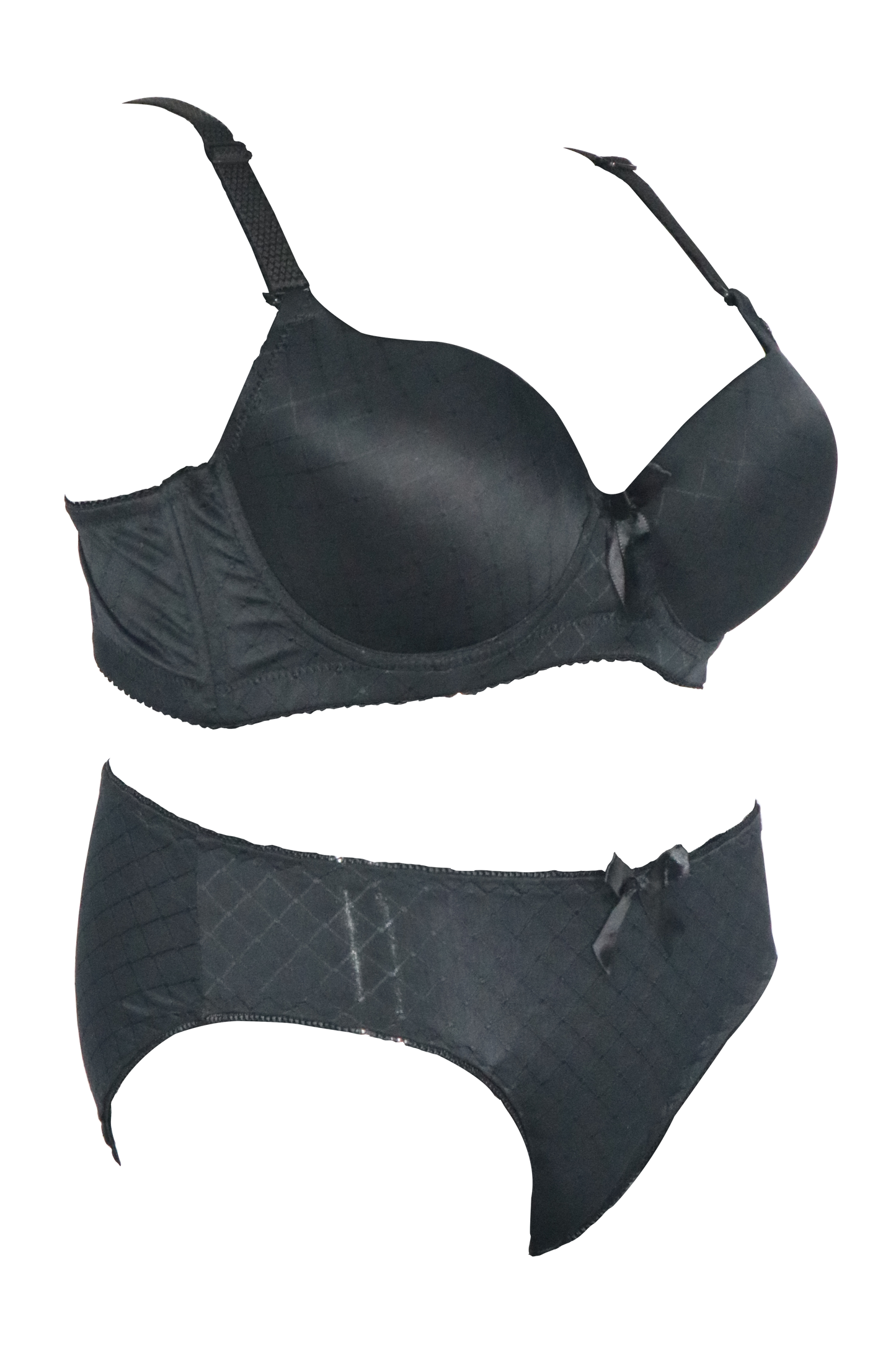 Embossed Padded Bra Panty Set