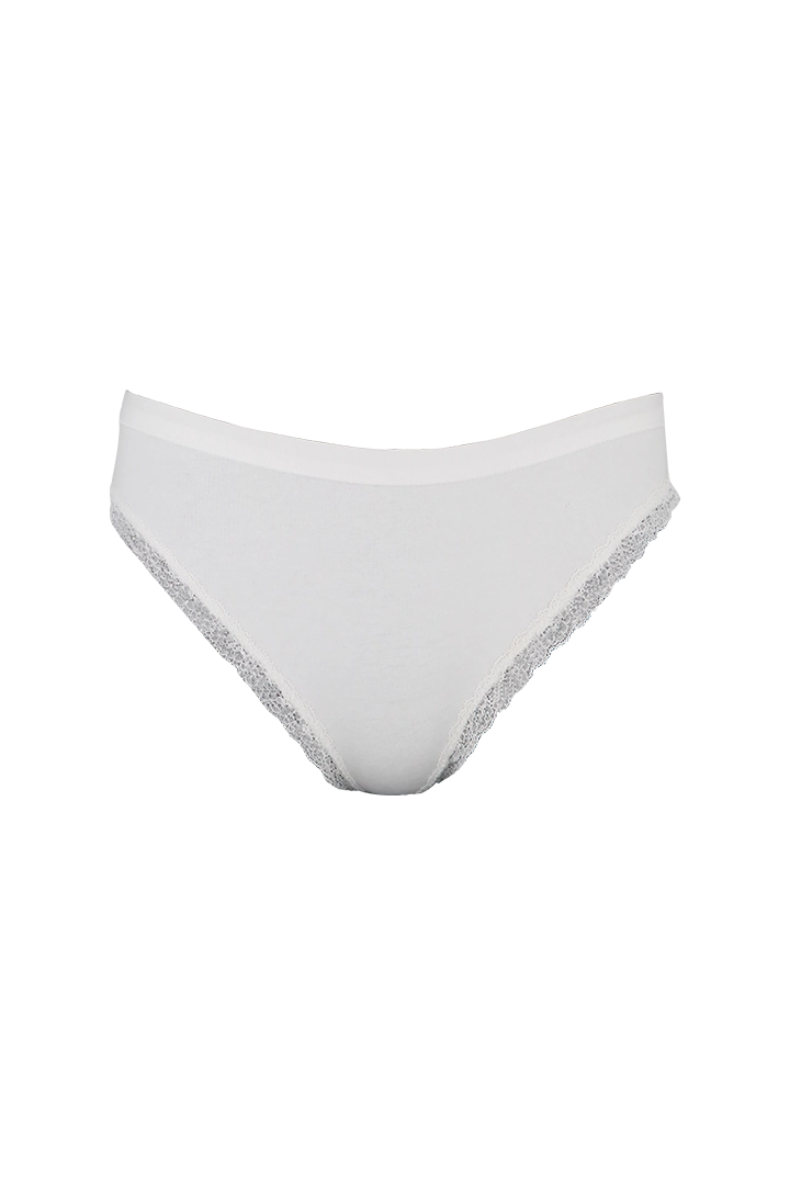 White Cotton Plain Low Rise Panty