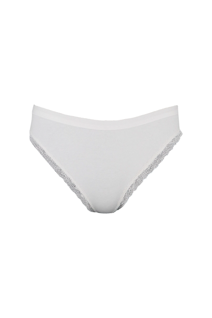 White Cotton Plain Low Rise Panty