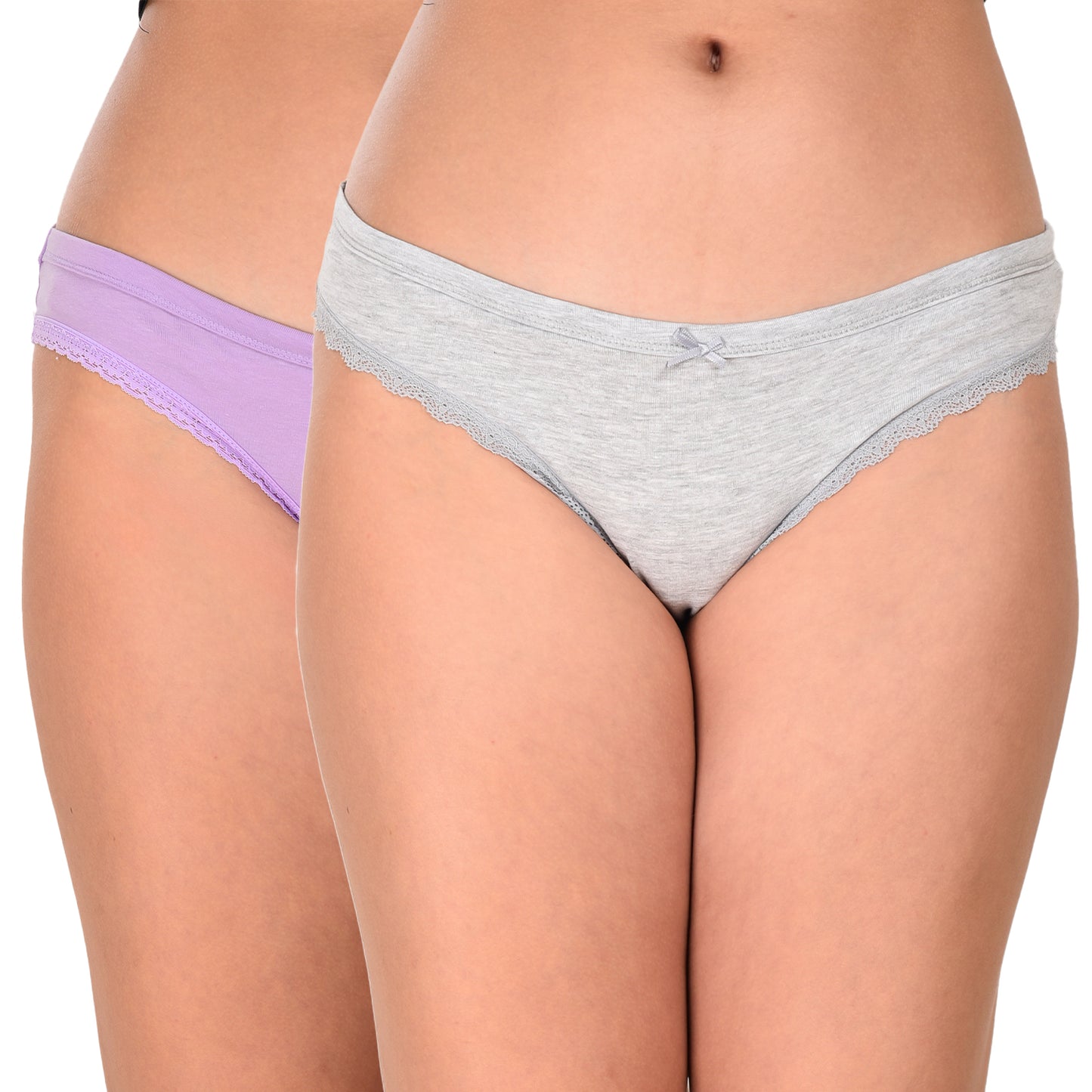 Two pairs of underwear purple and gray