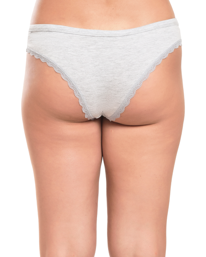Women’s Plain Solid Color Mid Rise Panty Pack of 3 | Lightweight Breathable Polyester Fabric