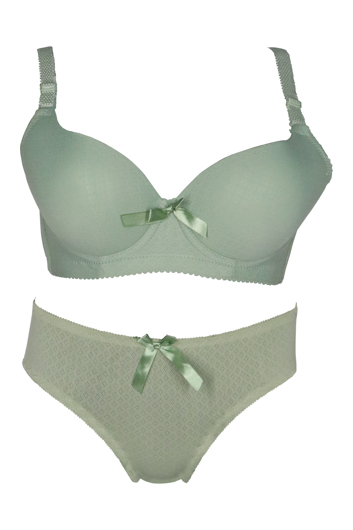 Dotted Diamond Patten Half Coverage Bra Panty Set