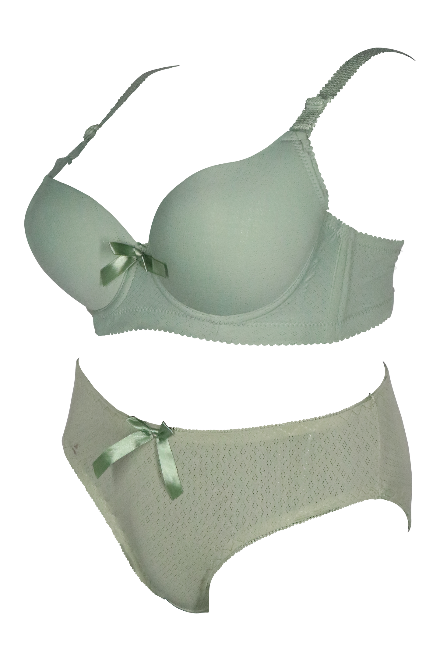 Dotted Diamond Patten Half Coverage Bra Panty Set