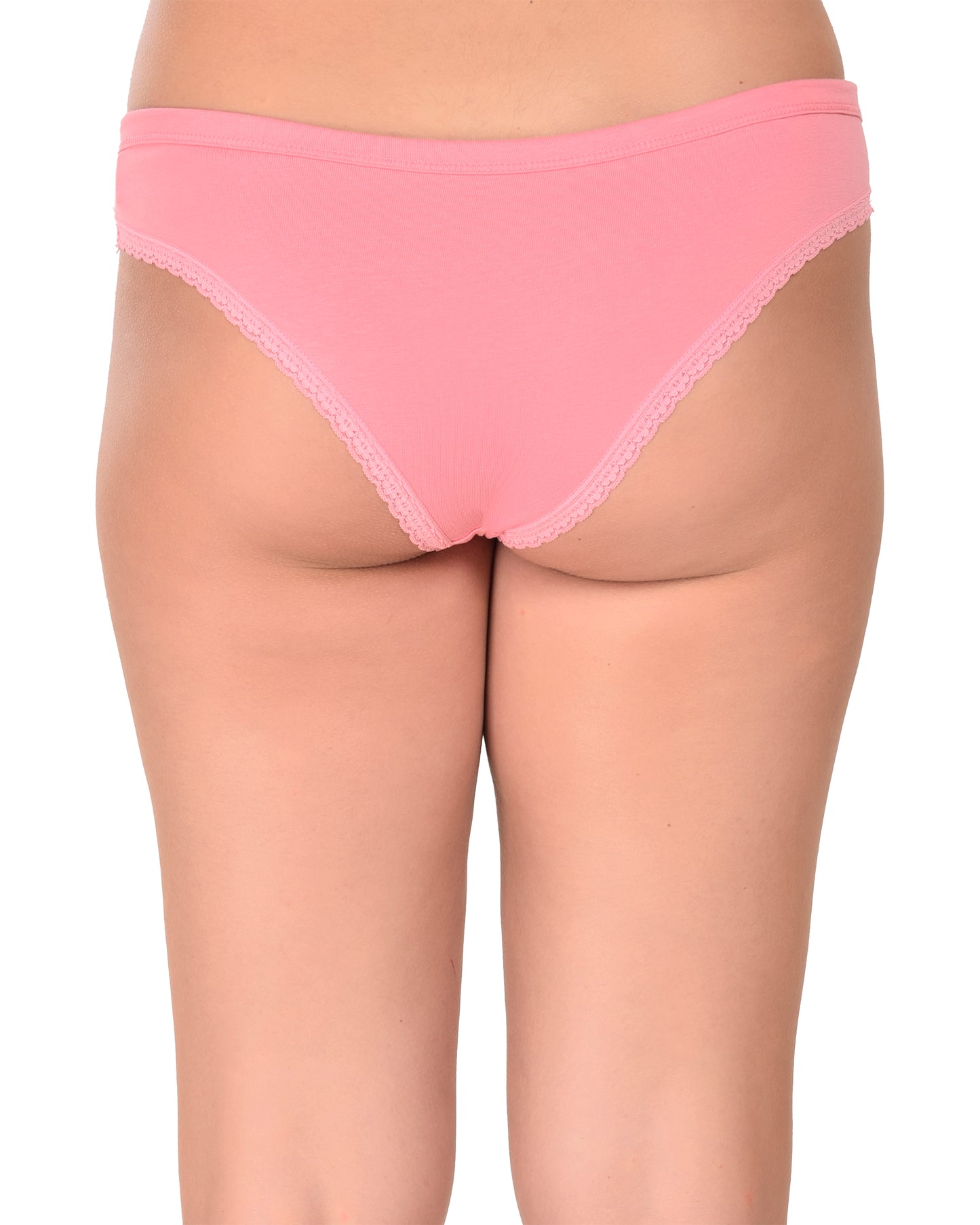 Pack of 2 Women’s Lightweight Cotton Bikini Panties with Delicate Lace