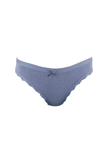 Women Blue Plain Cotton Panty