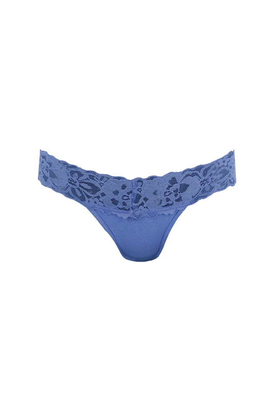 Blue Low Rise G-String Panty