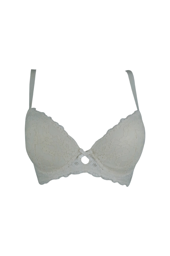 White Lace Desige Wired Bra