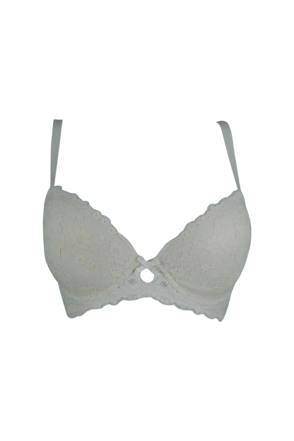 White Lace Desige Wired Bra