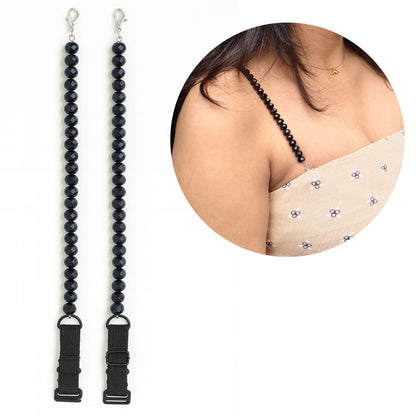 Adjustable Replacement Bra Straps for Women with Stylish Beaded Crystal Design