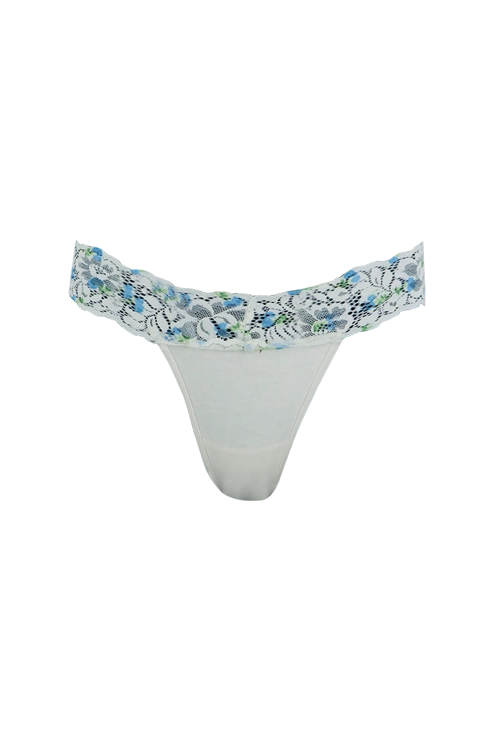 Printed Lace Low Rise G-String Panty