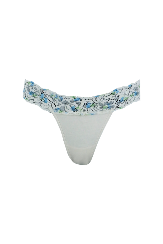 Printed Lace Low Rise G-String Panty