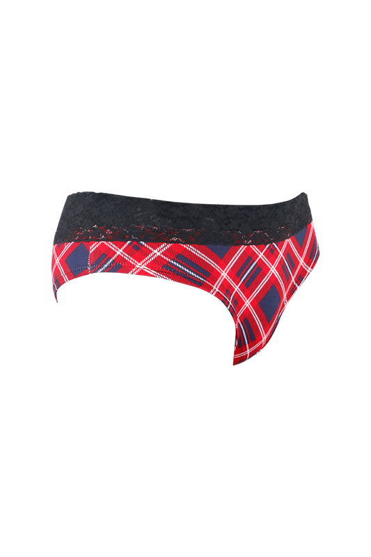 Women Printed With Red Cotton Panty