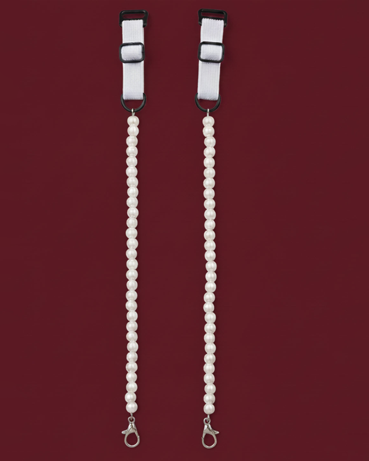 Black Gloss Beaded Bra Strap