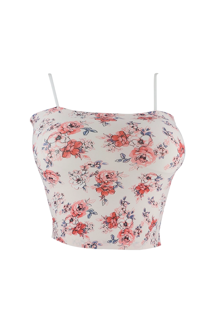 Stretchable Padded Top with Round Strap Blue