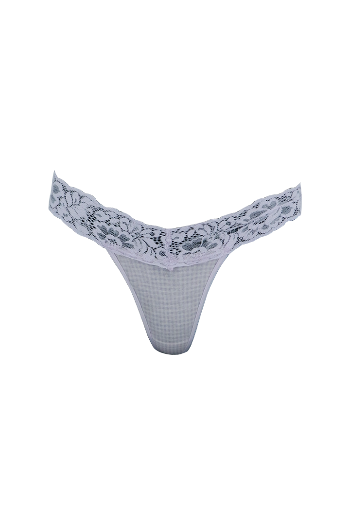 Purple Upper Lace G-String Underwear