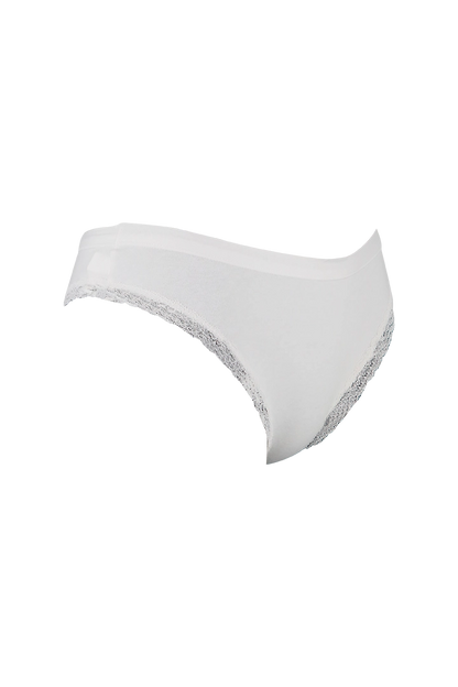 White Cotton Plain Low Rise Panty