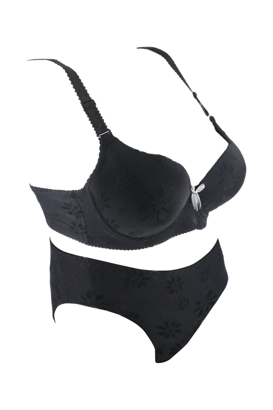 Women's Floral Padded Bra and Panty