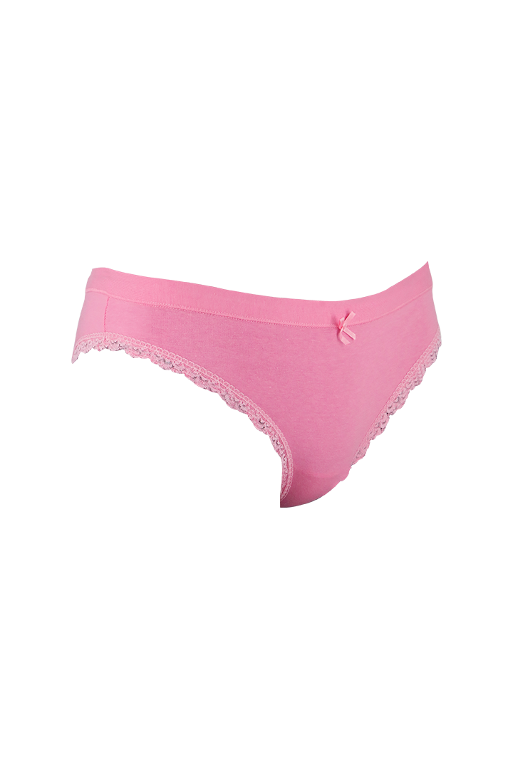 Cotton Pink Plain Low Rise Panty