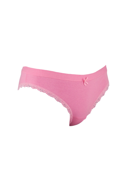 Cotton Pink Plain Low Rise Panty