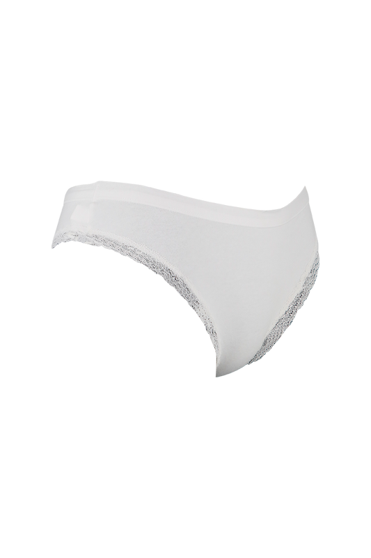 White Cotton Plain Low Rise Panty