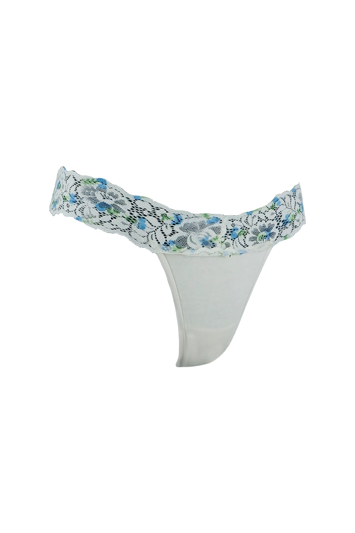 Printed Lace Low Rise G-String Panty