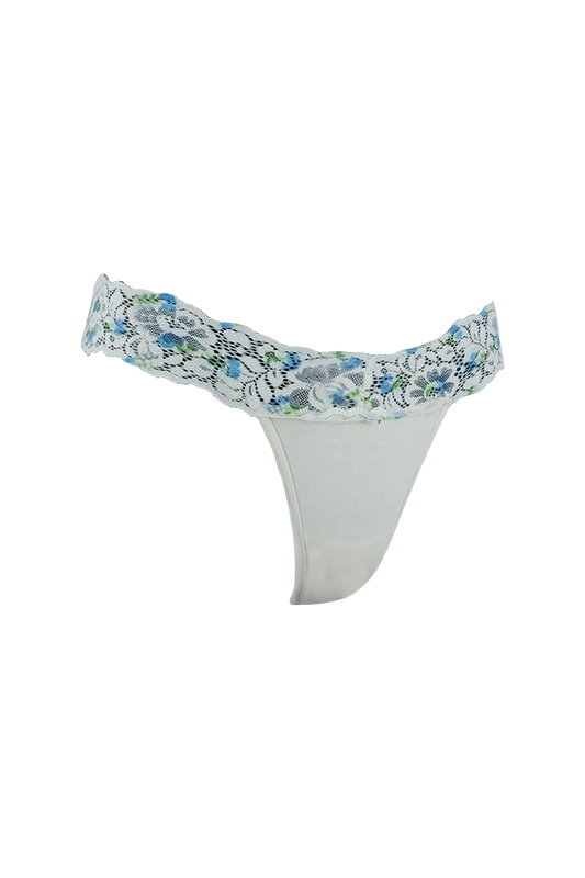 Printed Lace Low Rise G-String Panty