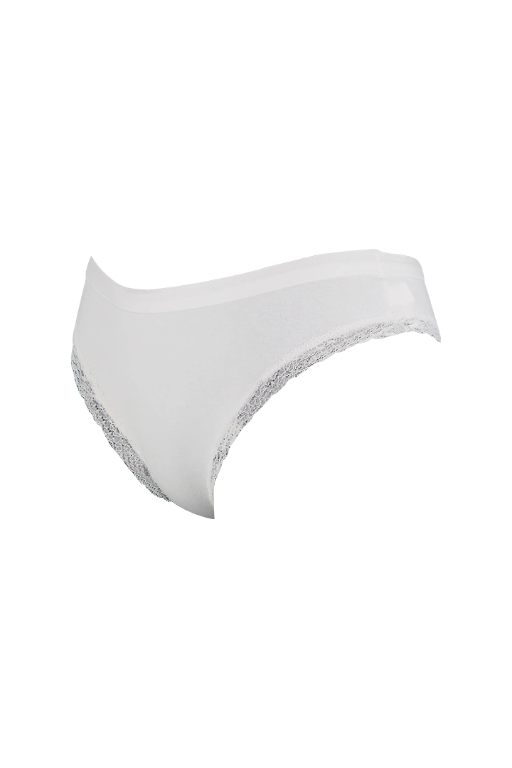 White Cotton Plain Low Rise Panty