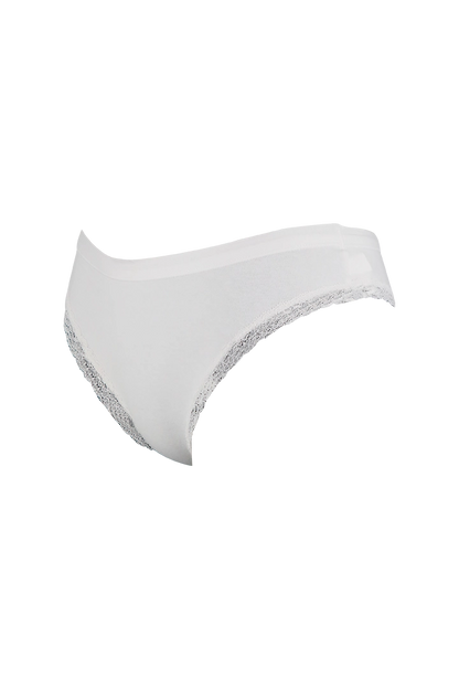 White Cotton Plain Low Rise Panty