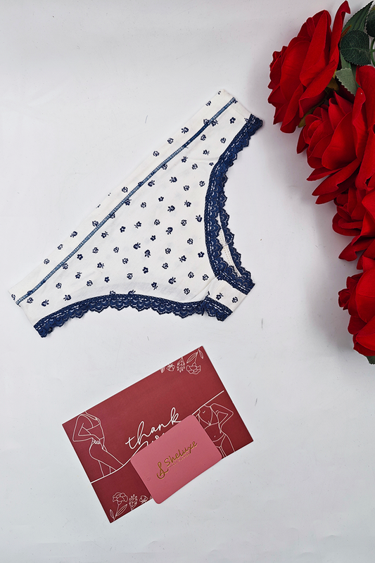 Women Printed With Side Lace Panty (Pack of 2)