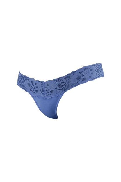 Blue Low Rise G-String Panty