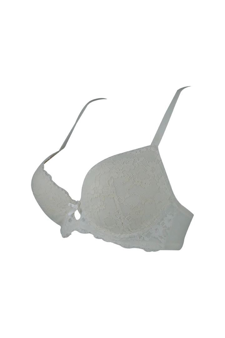 White Lace Desige Wired Bra