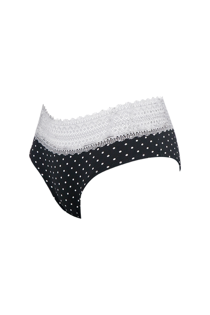 Women Polka Dot With White Lace Panty