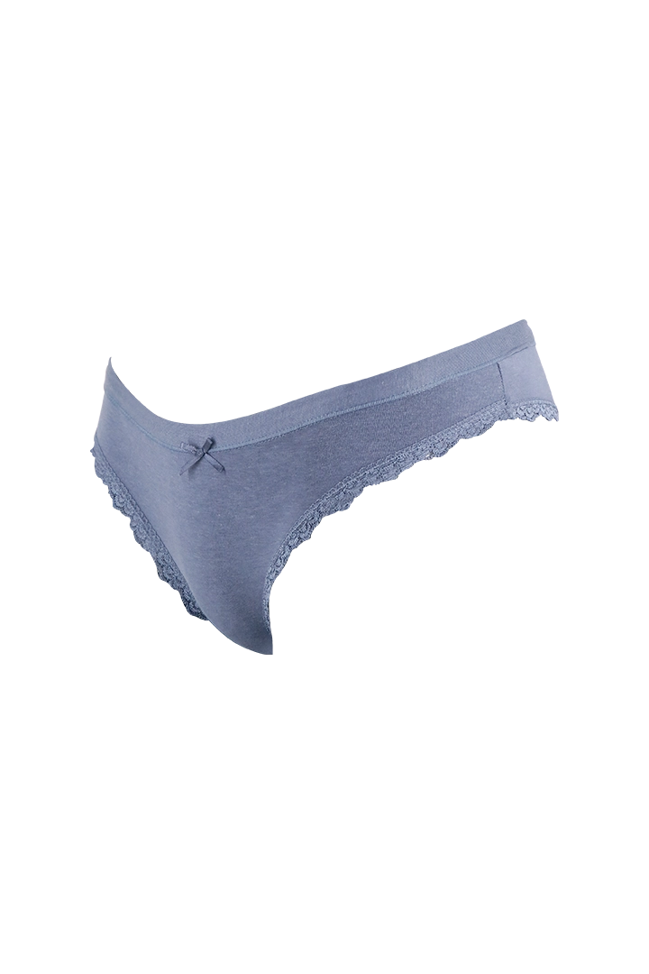 Women Blue Plain Cotton Panty