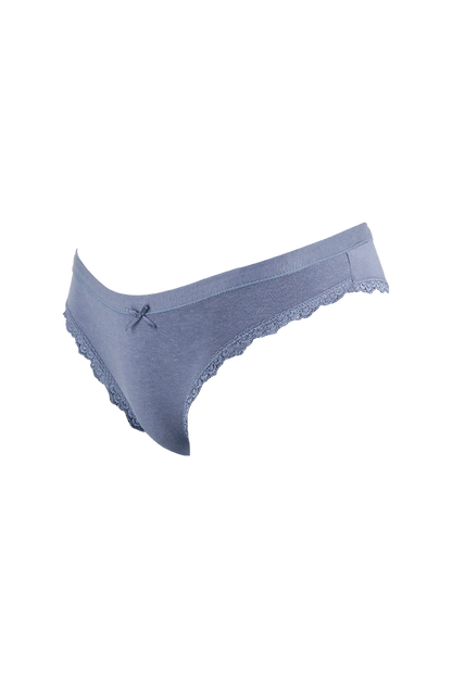 Women Blue Plain Cotton Panty