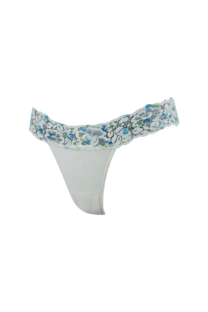 Printed Lace Low Rise G-String Panty