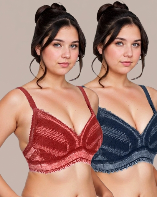 Women Lace Padded Bra (Pack Of 2)