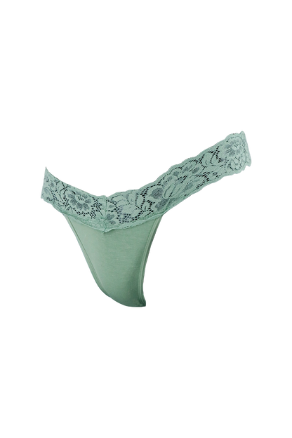 Green Classic Lace G-String Panty