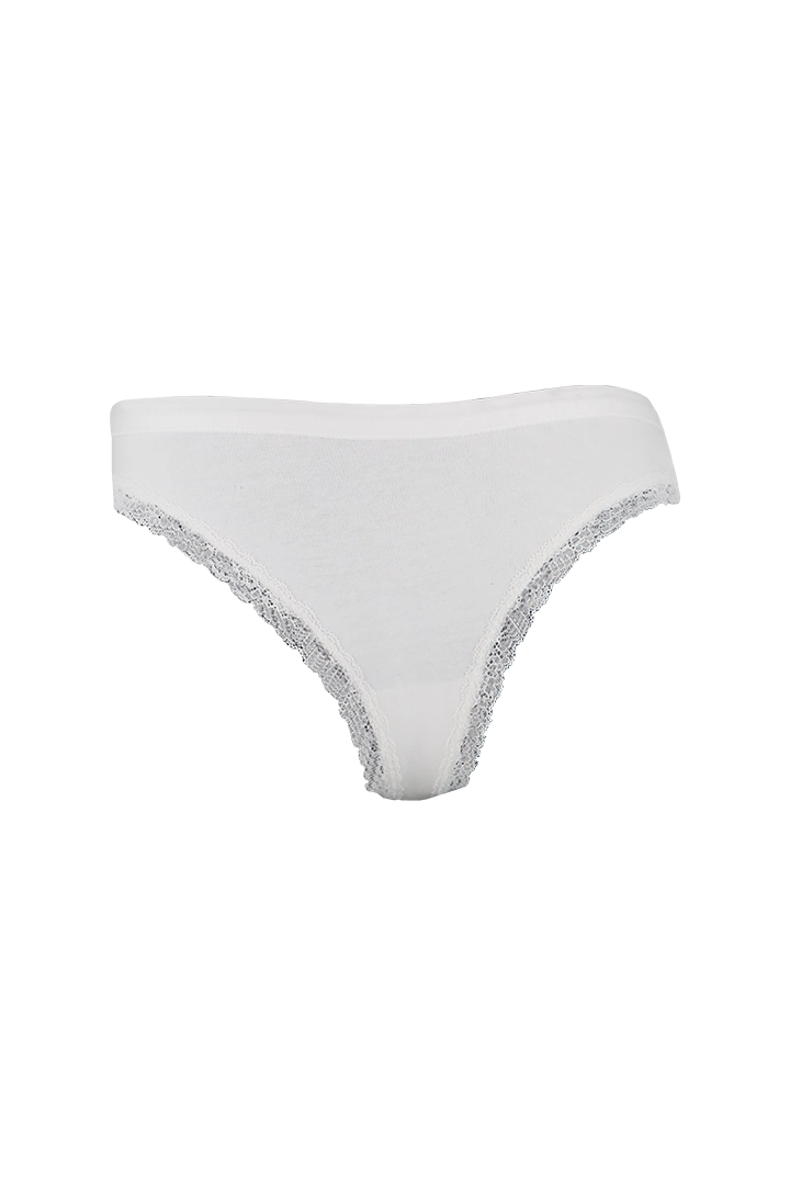 White Cotton Plain Low Rise Panty