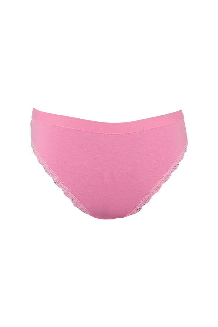 Cotton Pink Plain Low Rise Panty