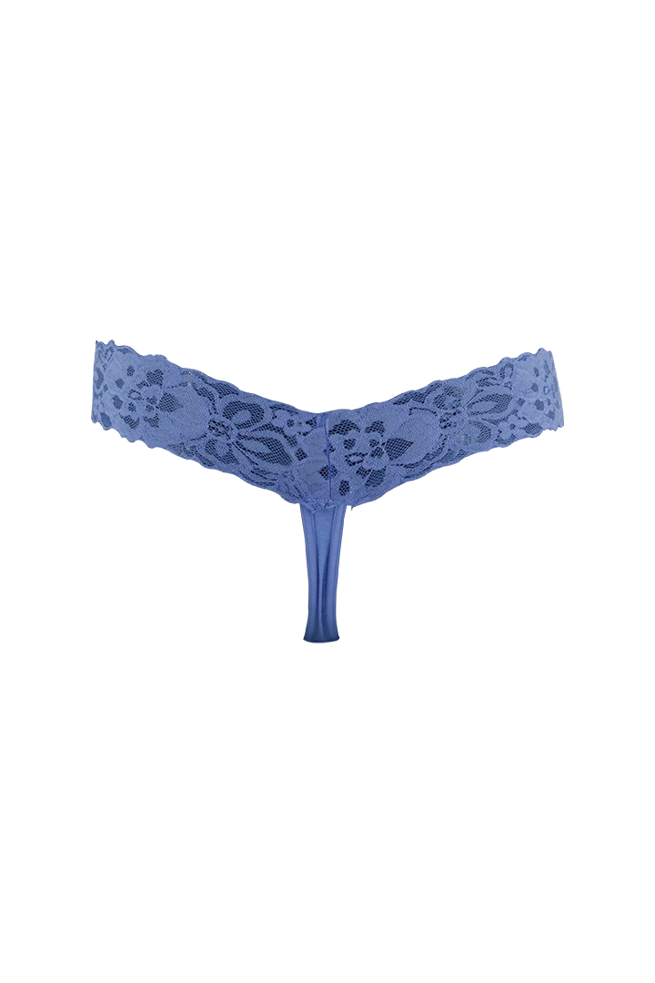 Blue Low Rise G-String Panty